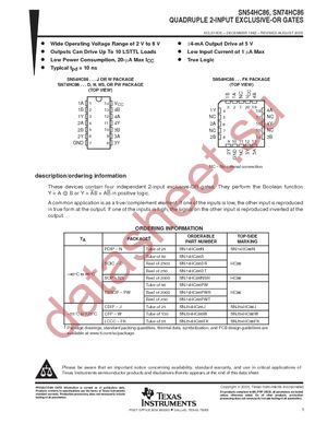 SN74HC86DRE4 datasheet  